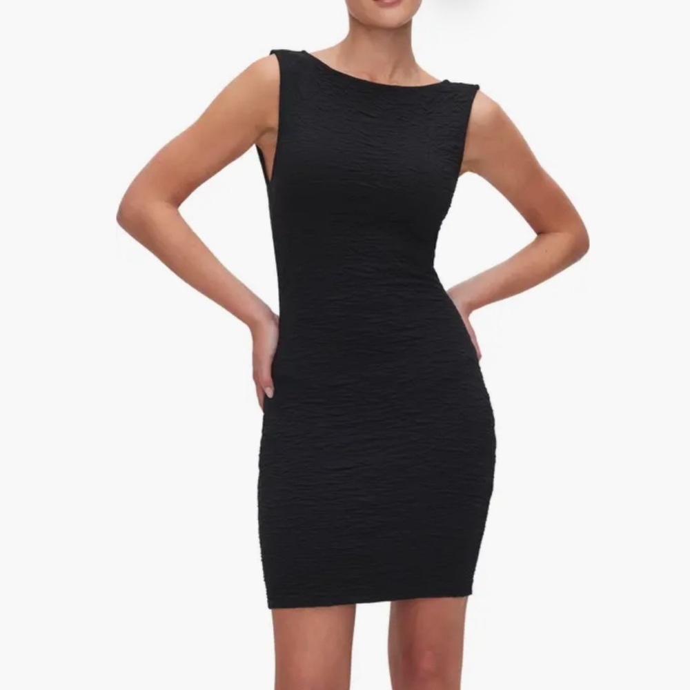 Good American Scrunchie Scoop Back Body-Con Minidress NWT
